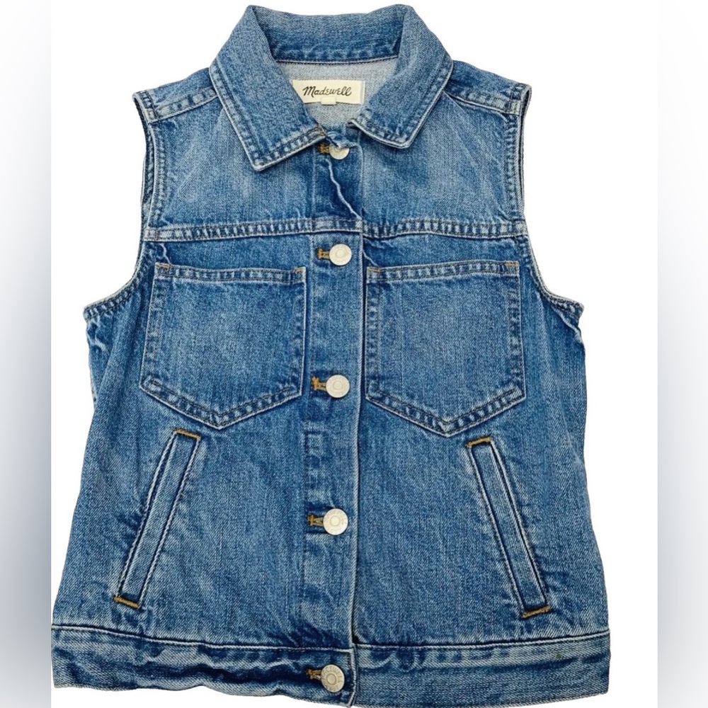 Madewell Blue Denim Vest